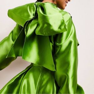 ASOS GREEN SATIN TOP. NEVER WORN!!